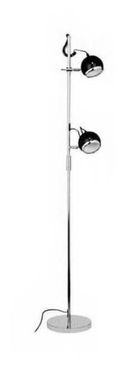 Metal Twin Floor Lamp with Black Shades.